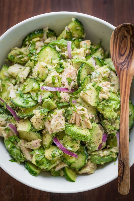 This Avocado Tuna Salad has incredible fresh flavor! Tuna Avocado Salad is loaded with protein. The avocado adds a healthy and highly satisfying creaminess.
