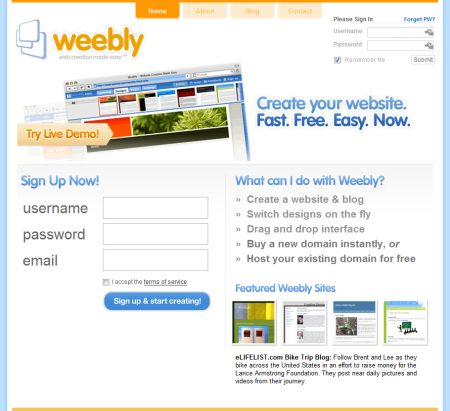 Write - Blog - Rock: Weebly.com: A Free Website Option