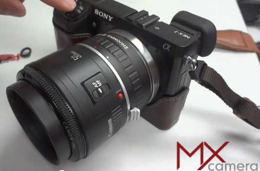 canon autofocus on sony nex