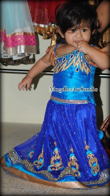 Pretty Baby in Work Lehenga