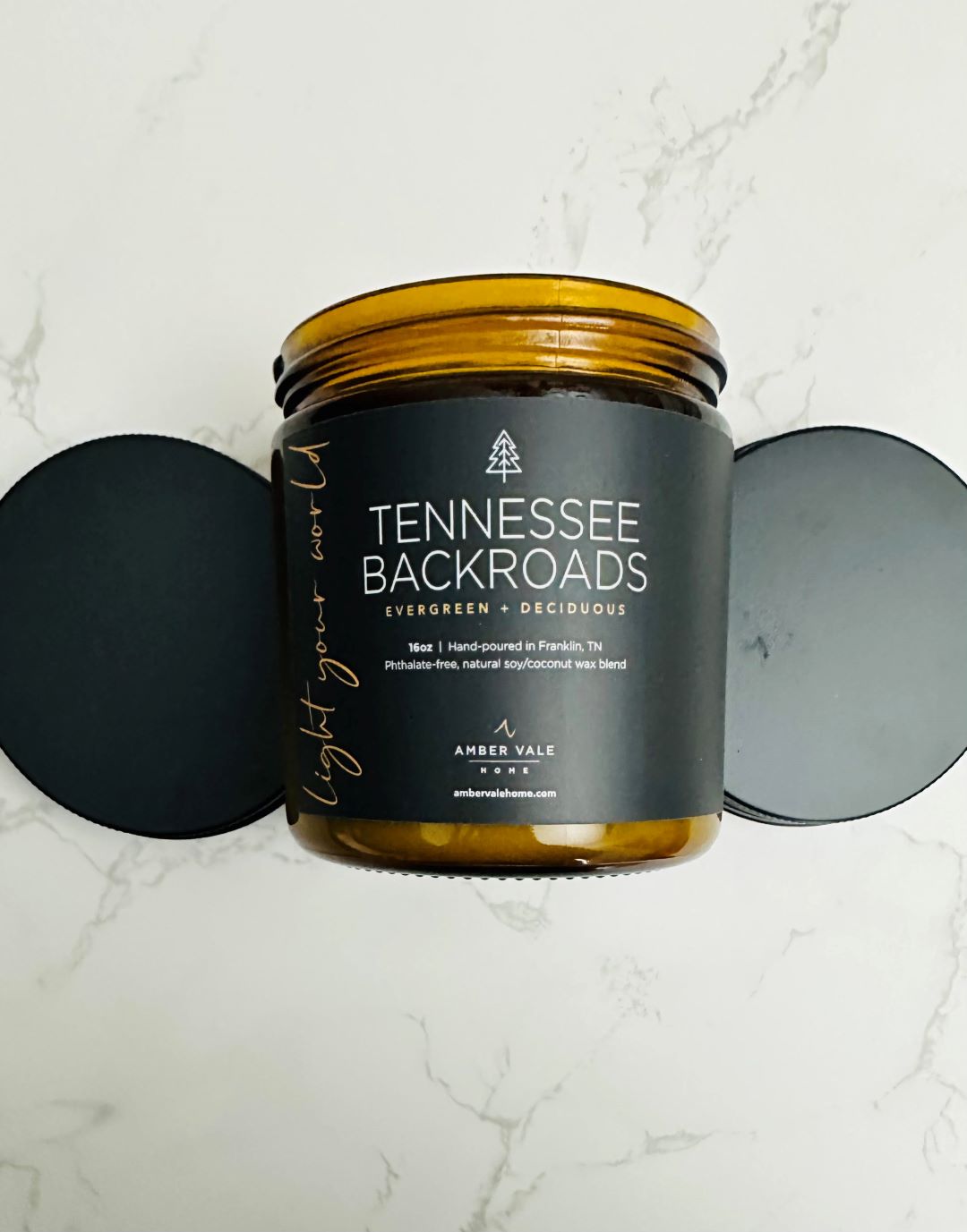 Tennessee Backroads Candle from Amber Vale Home