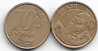 Moeda de 10 centavos, 2002
