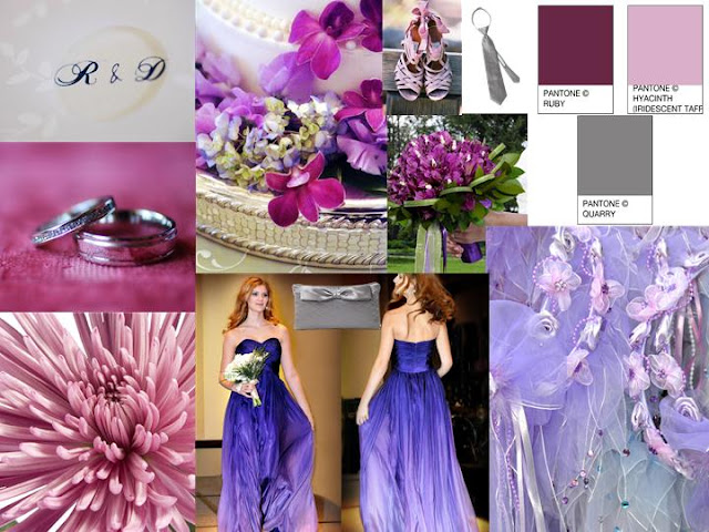 purple and grey wedding theme