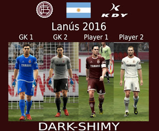 Kit Lanus 2016-2017 Liga Argentina Pes 2013