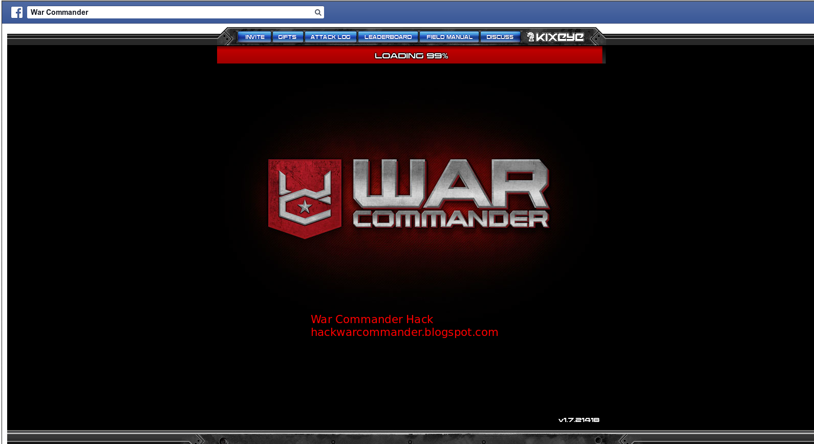 Hack War Commander on Facebook