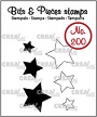 6 clearstempels, 3 dichte sterren en 3 open sterren. 6 clear stamps, 3 closed stars and 3 open stars.