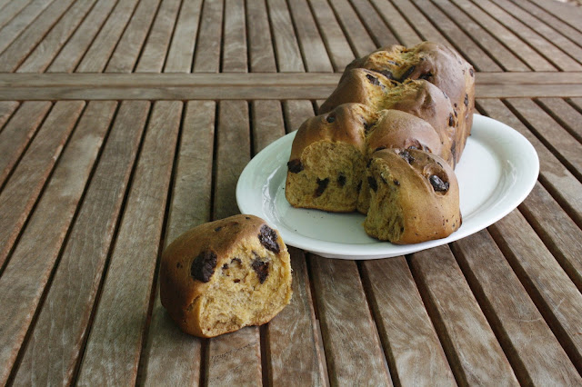 Brioche de calabaza y chocolate para deasayunar