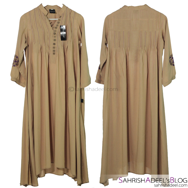 Sandy Beige Fleurs Kurta by Malbosat.biz