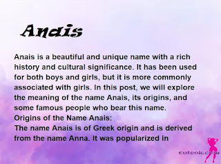 meaning of the name "Anais"