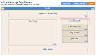 Blogger Add a Gadget