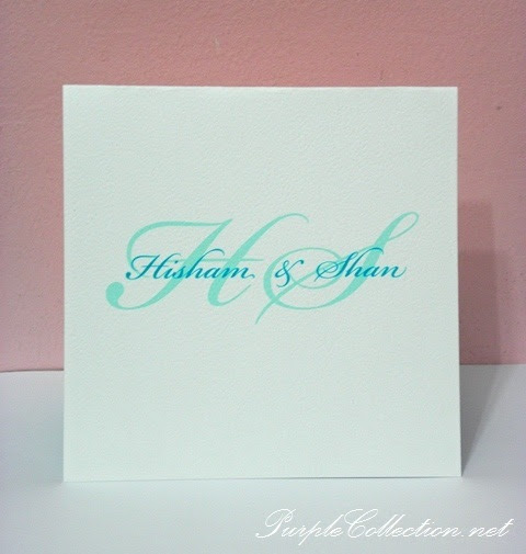 Square Plain Blue & White Wedding Card, Square, Plain, Blue, White, Wedding