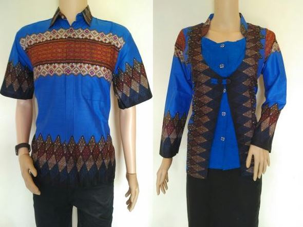 25 Contoh Model Baju  Batik Kombinasi 2 Motif 2021