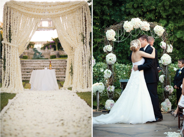 Wedding Ceremony Decor Altars Canopies Arbors Arches and Chuppahs