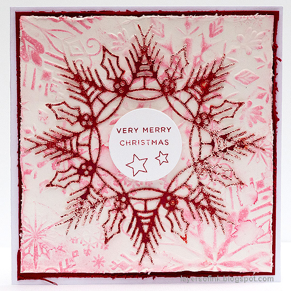 Layers of ink - Snowflake Cards Tutorial by Anna-Karin Evaldsson. With Simon Says Stamp Cheer and Joy.