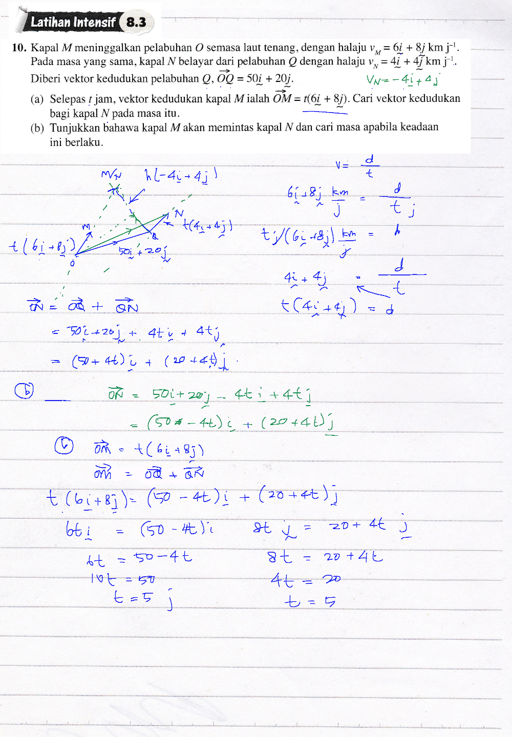 Cikgu Azman: F4 Bab 8 Vektor Latihan Intensif 8.3 Q10 