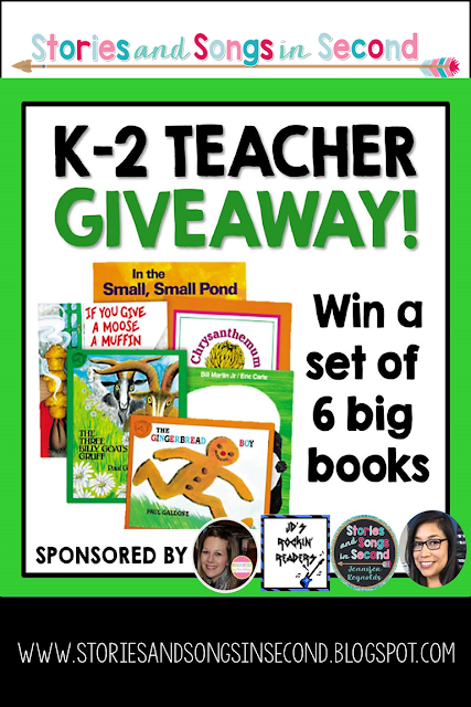 Don't miss the opportunity to win six great Big Books! Enter the I Teach K-2 Giveaway from Dec. 11-Dec.16, 2016!