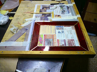 Stained glass red frame, how to make