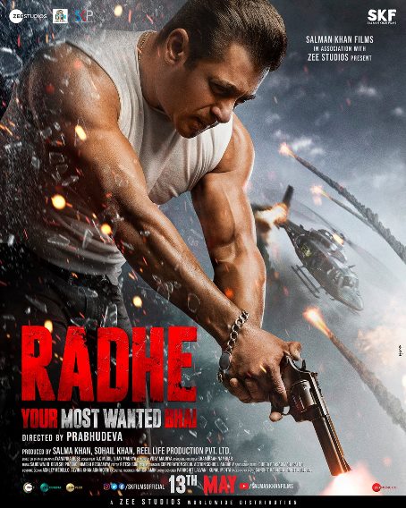 full cast and crew of Bollywood movie Radhe: Your Most Wanted Bhai 2021 wiki, movie story, release date, Radhe: Your Most Wanted Bhai Actor name poster, trailer, Video, News, Photos, Wallpaper, Wikipedia