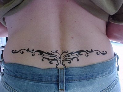 Lovely black tribal lower back tattoo. Tattoos Lower Back #3. Size:330x526