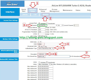 cara setting wifi air live