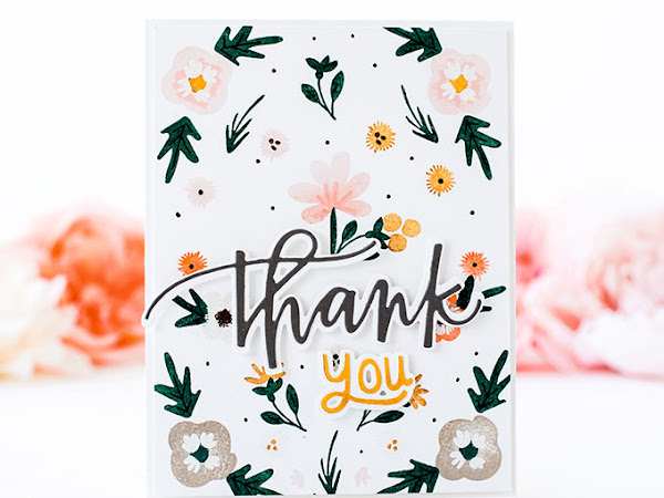 Floral Thank You Notecard - The Stamp Market