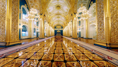 Андреевский зал Большого Кремлевского дворца Московского Кремля. Откройте для себя Кремль. Приглашаем на Виртуальную Экскурсию по Кремлю