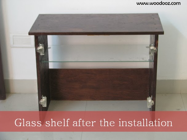 How to install glass shelf