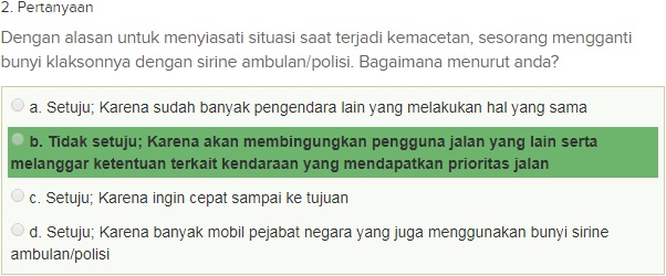 Contoh Soal Ujian teori SIM A dgn Kunci Jawaban Oktober 2018