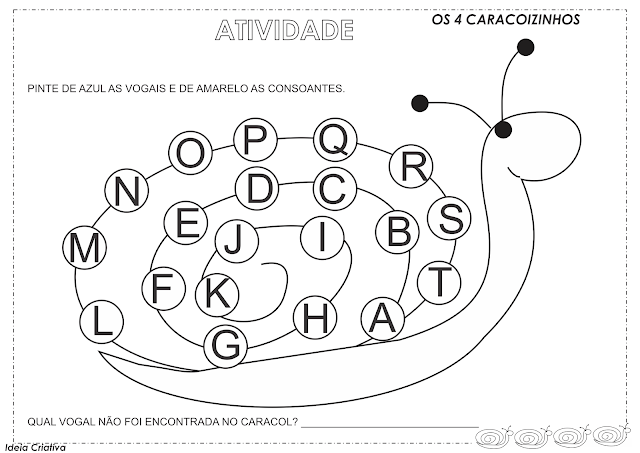 Sequência Didática Os 4 Caracoizinhos