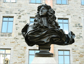 Busto del Rey Luis XIV en la Plaza Royal de Quebec