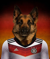 Photoshop : Si los perros fueran jugadores de fútbol en el mundial