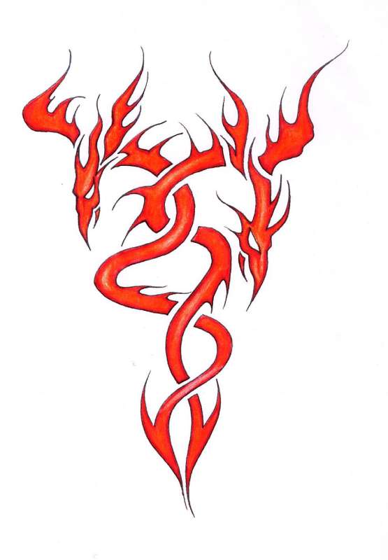 Tribal Flame Tattoos Designs