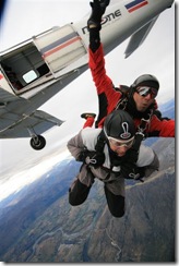 Steve leaping from 15,000 feet