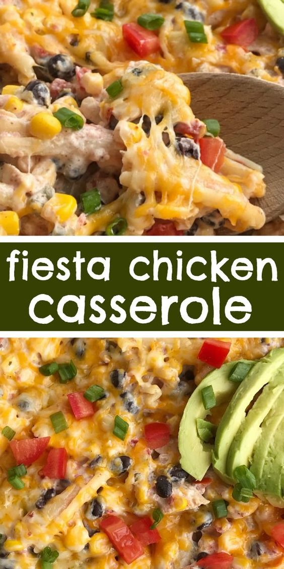 Fiesta Chicken Casserole | THER ES A FOOD - 