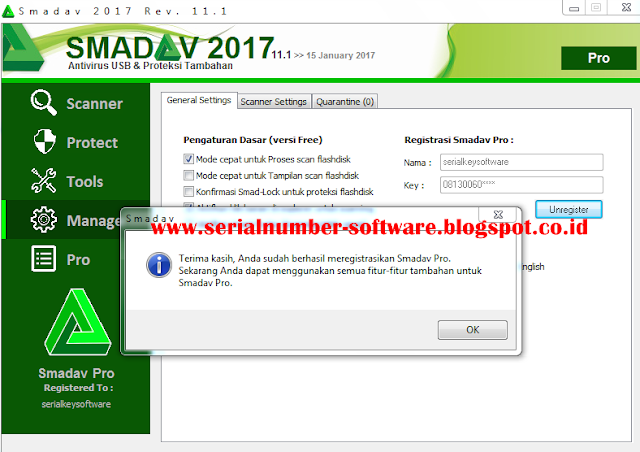 Smadav Pro Rev 11.0.4 Full Serial Number Nama dan Key Terbaru