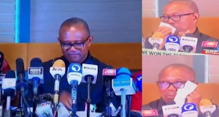 Watch moment Peter Obi cries while addressing the press after losing the presidential election to Tinubu [Video]