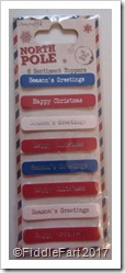 Dovecrafts North Pole VChristmas Sentiment Toppers