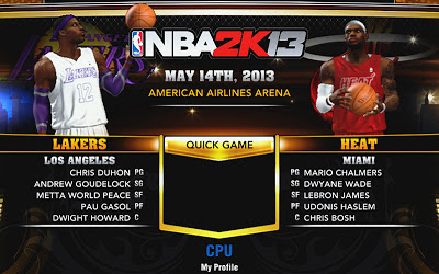 NBA 2K13 Heat and Lakers Accessories Fix