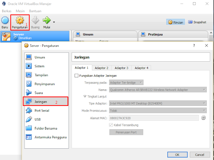 Mode Jaringan Di Virtual Box