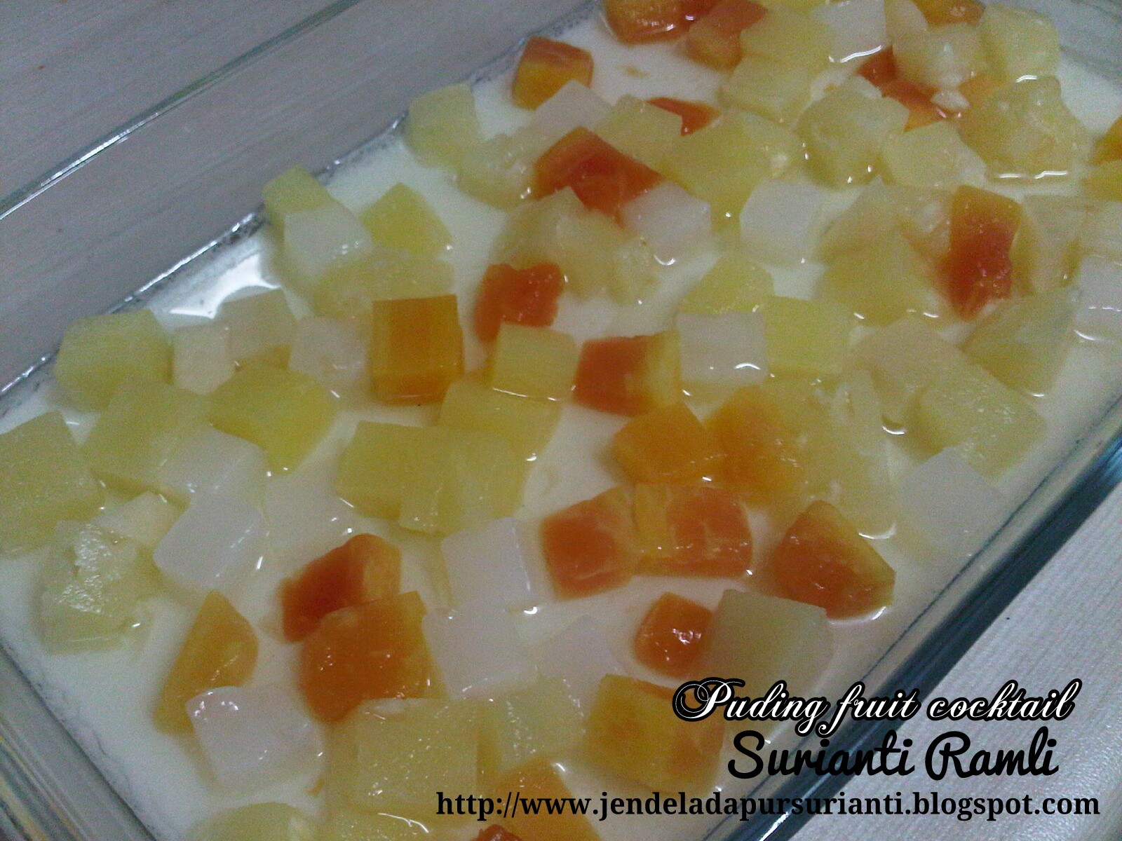 Jom masak: Puding fruitcocktail