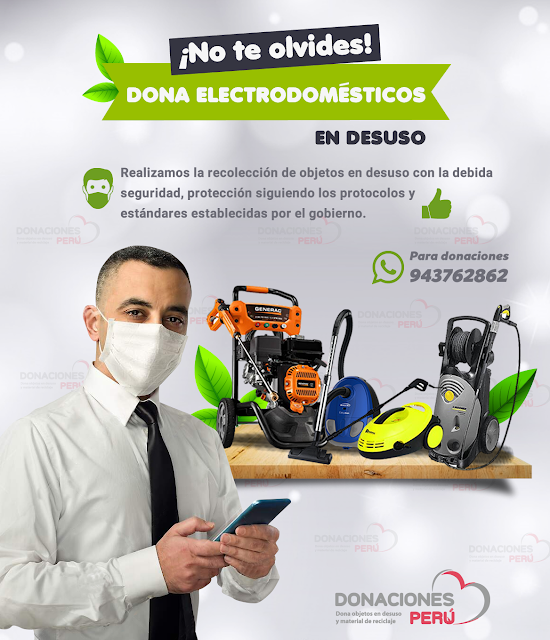 Dona y recicla electrodomésticos de limpieza