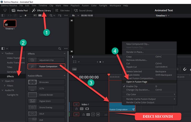 fusion composition in davinci resolve