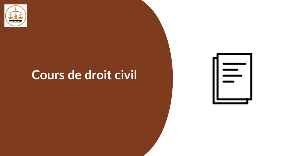 Cours de droit civil