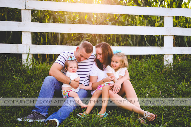 family photoshoot on farm