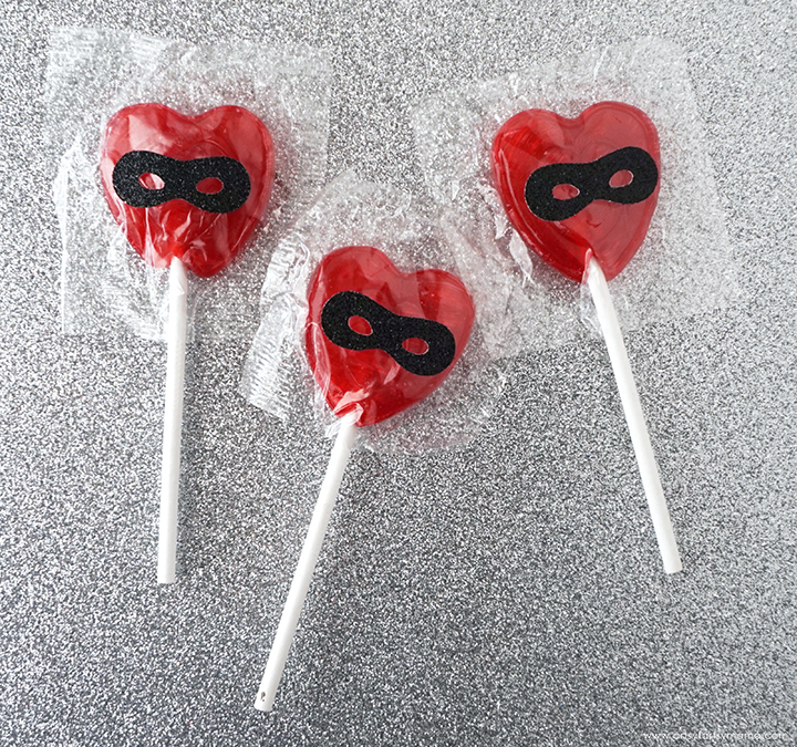 Valentine Superhero Lollipops