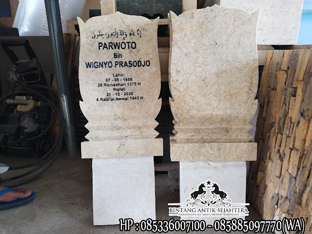 DAFTAR HARGA 15 JENIS KIJINGAN MAKAM MARMER GRANITE TERLARIS BERIKUT NISAN NYA