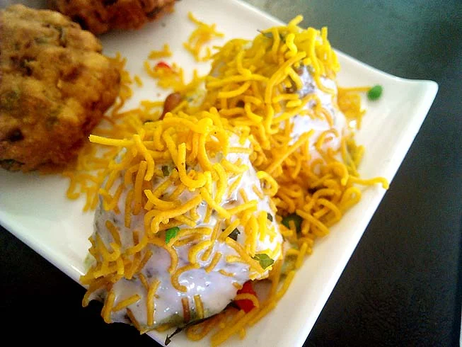 Papdi Chaat - a kind of Indian "fast food".