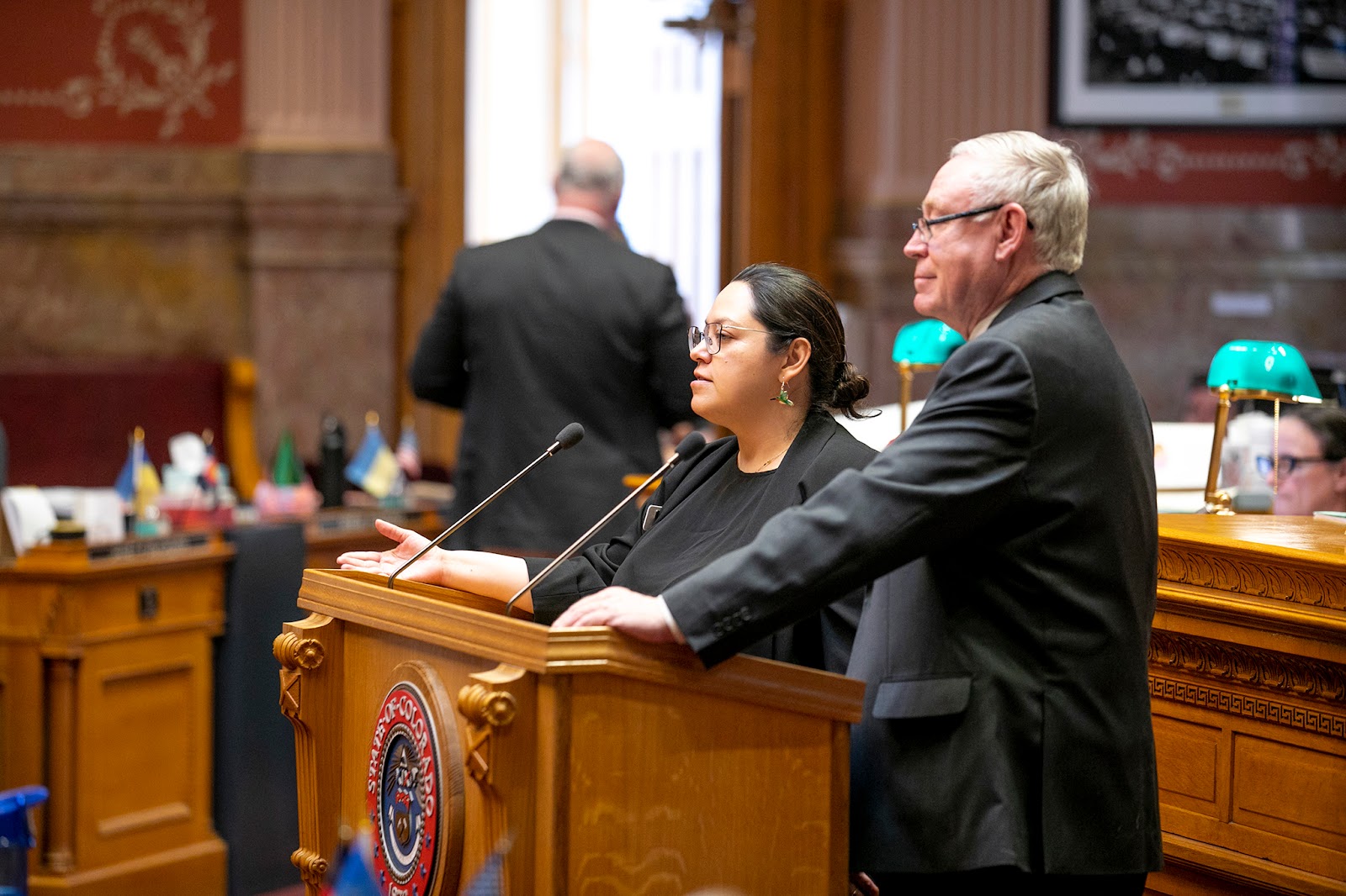 State Sens. Julie Gonzales and Bob Gardner