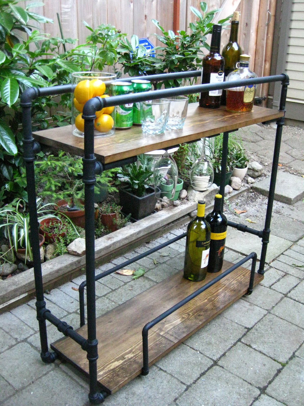 Life Designed DIY Pipe Bar Cart