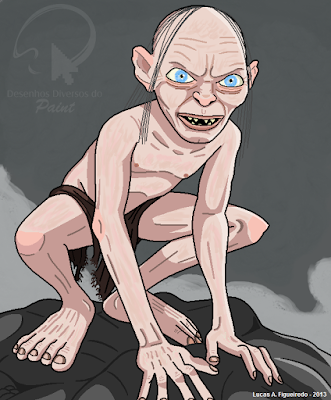 Gollum/Sméagol, de "O Senhor dos Anéis", no Paint